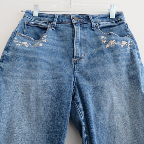 ABERCROMBIE & FITCH The Super Skinny Ankle High Rise Curve Love Embroidered Jean - Picture 6 of 12